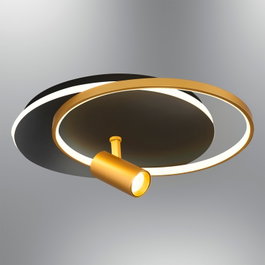 Opviq Lámpara de Pared Negra y Oro con LED de 51W